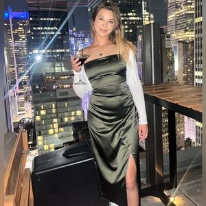 zara slip dress with beads